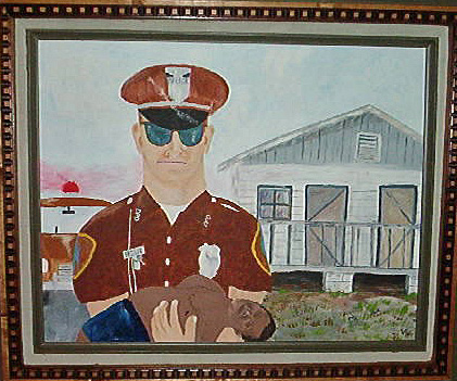 Patrolman Evans' painting.